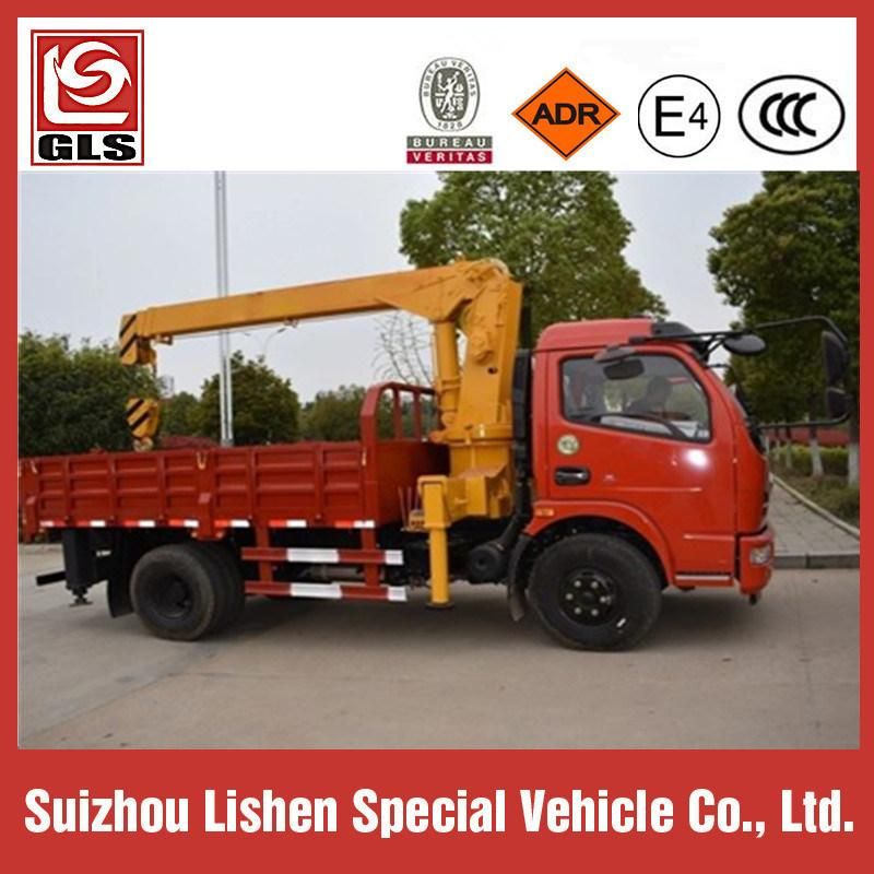 4X2 Dongfeng LHD Lifting Height 6.5m Working Range 5m 2 Ton Crane Truck Mounted Crane