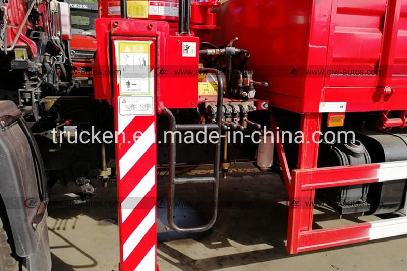FAW 8tons Cargo Truck with Straight Arm Crane Truck Mounted Telescopic Crane Truck with Construction Equipment