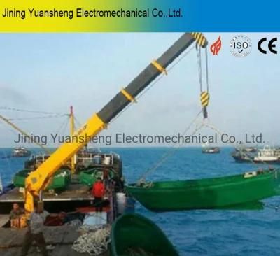 China Manufacturer 5 Ton Hydraulic Boat Deck Crane for Lifting