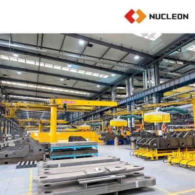 CE Certified Nucleon High Quality Footing Mounted Electric Rotation Jib Crane 3000lbs with Movable Trolley