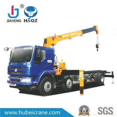 HBQZ low price 371HP SINOTRUK HOWO cargo telescopic boom truck mounted crane 10 ton truck crane for sale