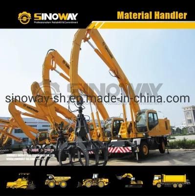 Wheeled Material Handling Equipment Knuckle Boom Grabbing Crane for Sale