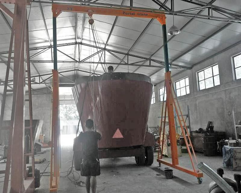 5t Mobile Gantry Crane with Height Adjustable by Manual Winch