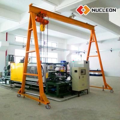 Ergonomic Wireless Radio Remote Control a Frame Mobile Portable Gantry Crane 8000lbs for Injection Moulding