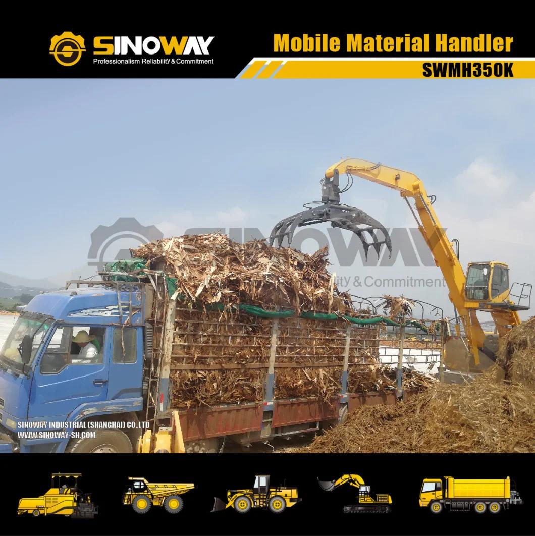 Timber Grab Crane 35ton Heavy Duty Wheeled Material Handlers for Sale
