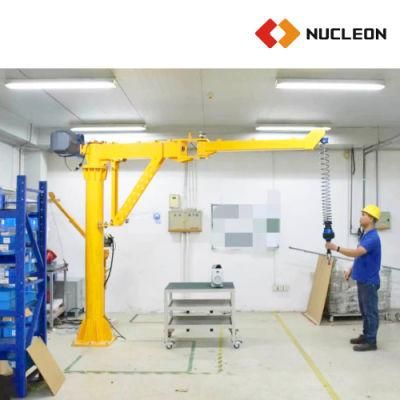 up to 500kg Ergonomic Free Standing Articulating Jib Crane for Workstation 360 Degree Arm Rotate