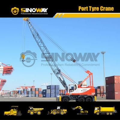 Material Handling Crane Sinoway 40 Ton Port Tyre Crane