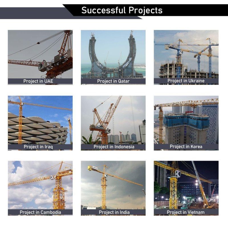 Construction Equipment 8 Tons Tower Crane for Dubai