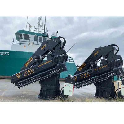 8 Ton 10 Ton Hydraulic Marine Crane Folding Knuckle Boom Deck Marine Crane for Sale