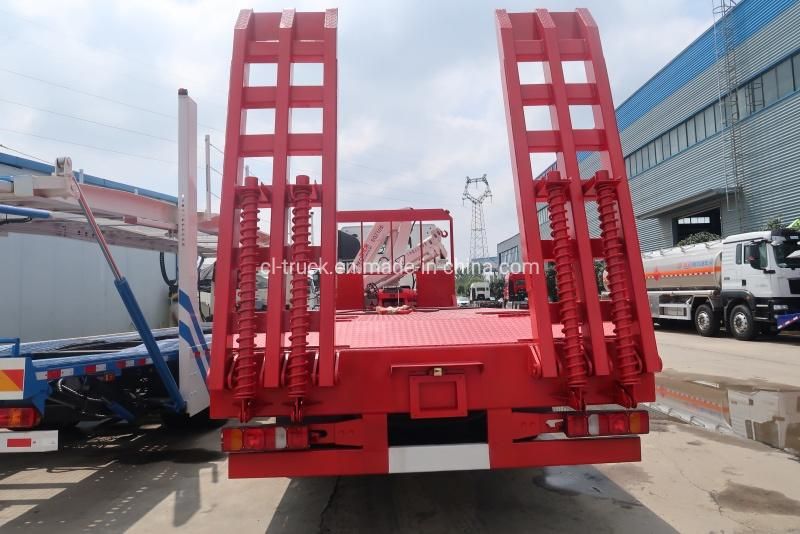 HOWO A7 Model 8X4 Flat Bed Truck Mounted Crane