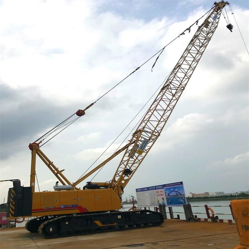 China New 75ton Crawler Crane Xgc75 Lattice Boom Crane