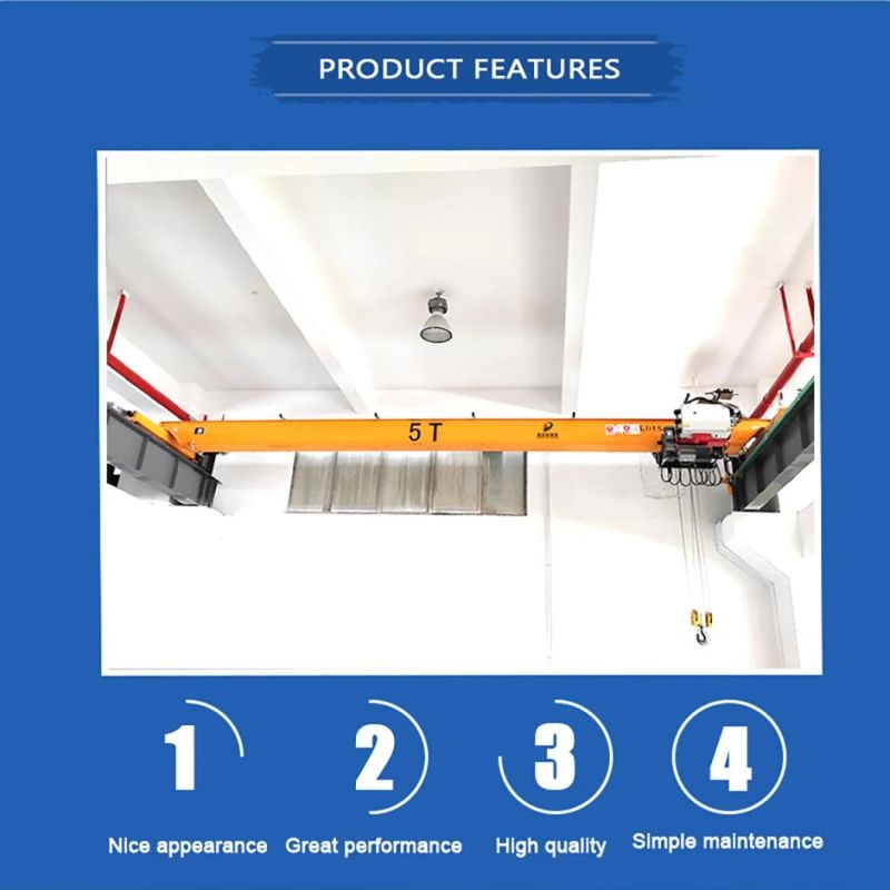 Overhead Crane Single Beam Bridge 10 Ton Travelling Trolly for Factory