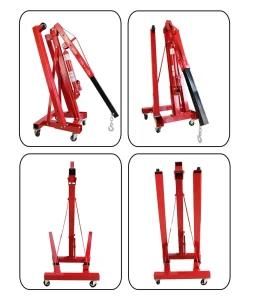750kg Portable Manual Counter Weight Foldable Hydraulic Mobile Floor Crane, Mobile Jib Cranes