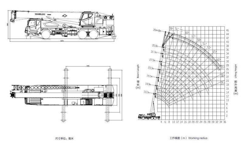 Zoomlion 30ton Truck Crane Ztc300V532 with High Efficiency Hot Sale