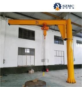 3t Bz Model Fixed Portable Floor Mounted Jib Crane with Hoist