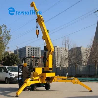 Foldable Hydraulic Crawler Spider Crane 1ton Mini Crane Price