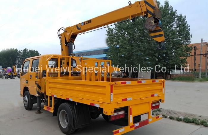 China Hot Sale Dongfeng 3t 3.2tons Construction 3-Arms Knuckle Booms Truck Mounted Crane