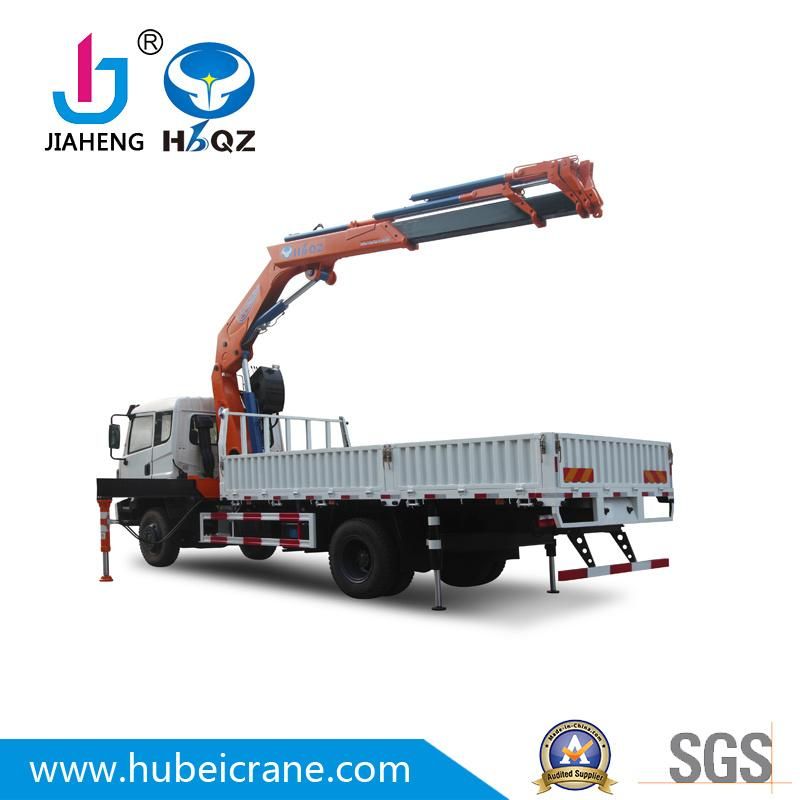 Crane HBQZ 8 Ton Foldable crane truck 4X2 Knuckle boom