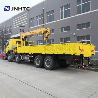 2022 Factory on Sale Sinotruk HOWO 8X4 371HP Cargo Mounted with Hydraulic Straight Boom Crane Truck
