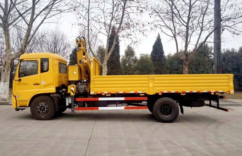 6t 7t 8t Dongfeng Foton HOWO Lifting Machinery Hydraulic Hois Ting Knuckle Ceane Truck Lorry Mounted Crane Truck Mounted Lifting Conveyor Truck