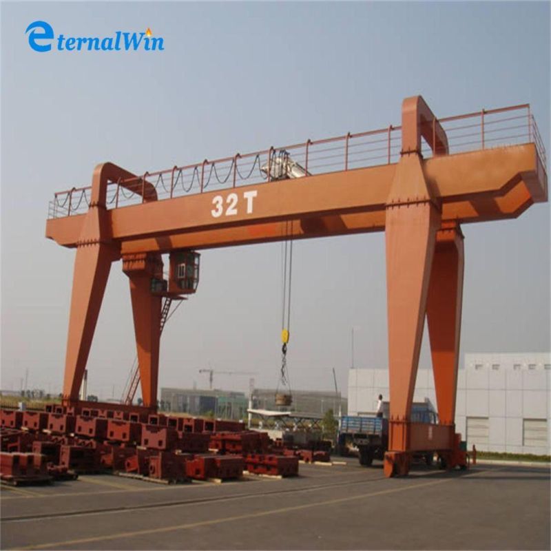 Rail Type Double Girder Outdoor Double Girder Giant Goliath Heavvy Duty Gantry Crane 30ton with Overhanging Boom Cantilever