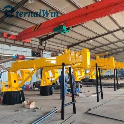 Crane Mounted on The Deck of The Ship Marine Types of Ship Deck Cranes Small Lifting for Yacht/Boat Ship Portable Deck Marine Crane