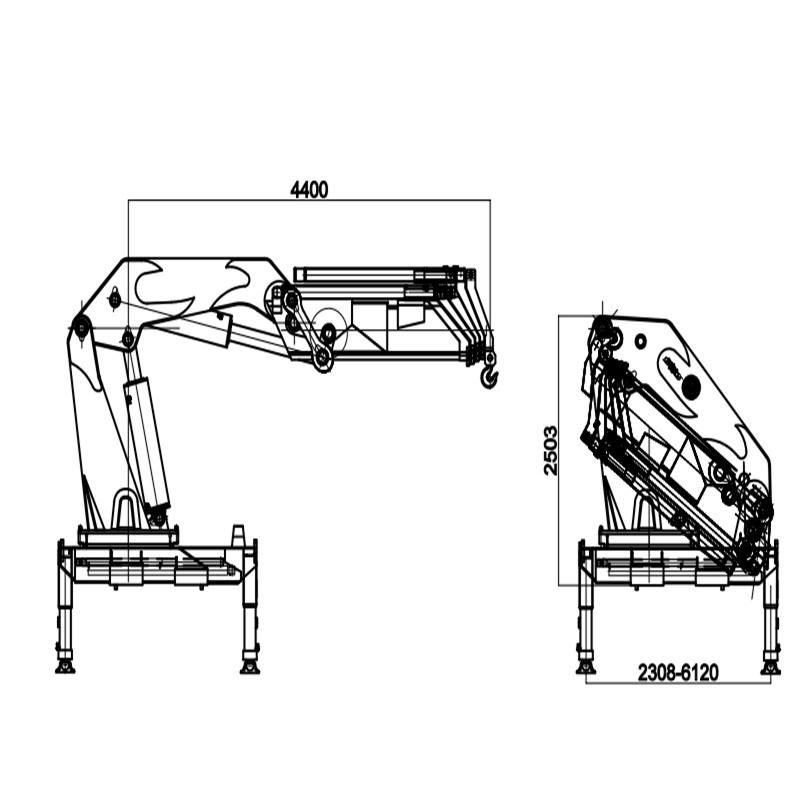 Knuckle Boom 38 ton Truck Mounted Crane, Lorry Mounted Crane SQ760ZB6