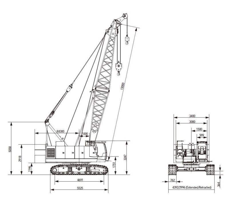55 Ton Crawler Crane Scc550A Top Brand Track Crane for Sale
