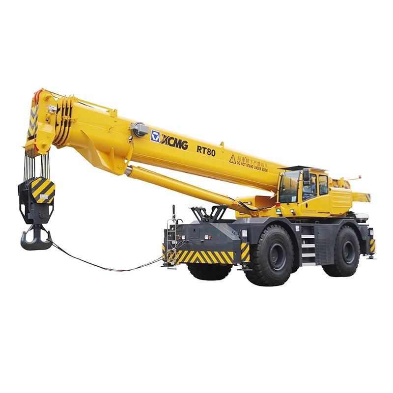 80 Ton Rough Terrain Crane Mobile Truck Crane Rt80 in Stock