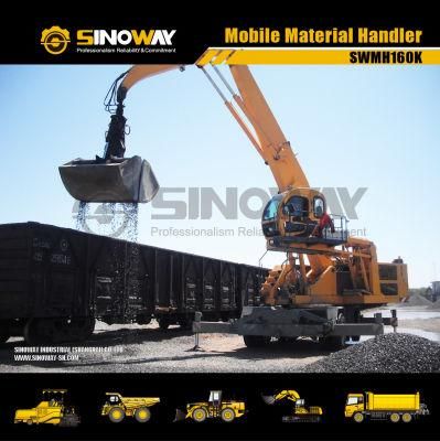 Material Handling Excavator Machine with Solid Tire and Clamshell