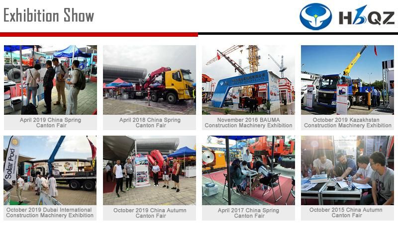 HBQZ 12 tons Truck mounted crane cargo telescopic boom hydraulic cargo mounting crane SQ12S4 RC truck building materialcar jack
