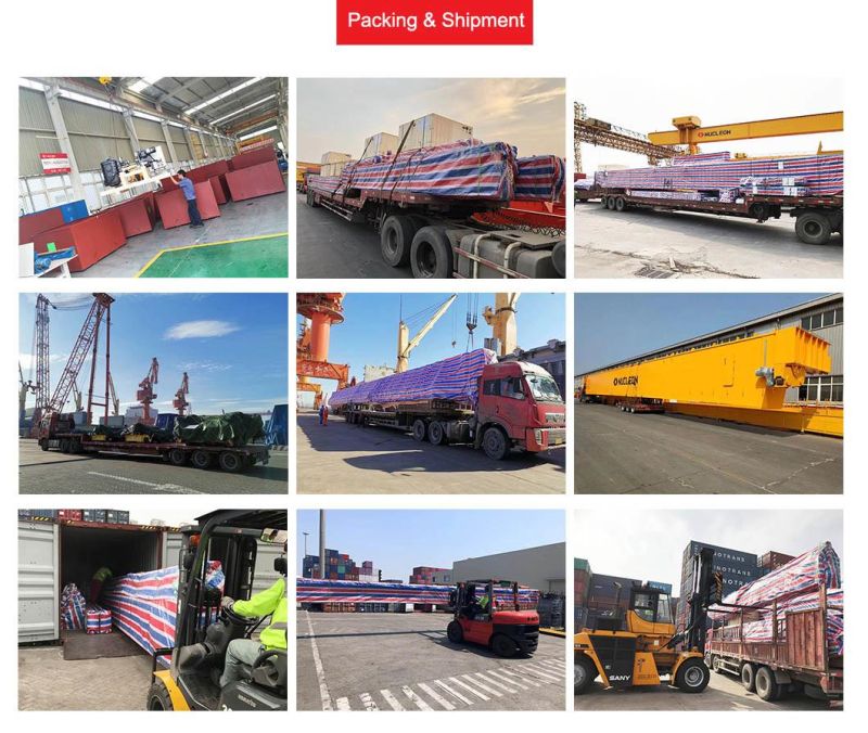 Nucleon High Reliability Trolley Top Travelling Double Beam 30 Ton Eot Crane for Maintenance Workshop