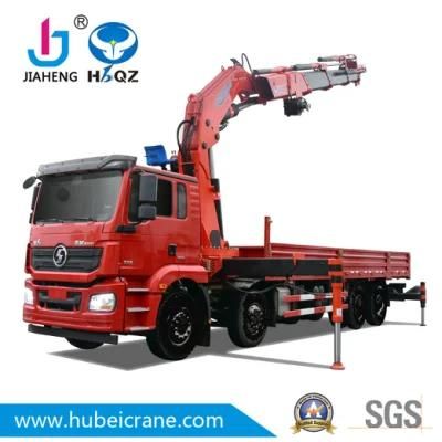 HBQZ Install Light Lorry Truck Mounted 30tons Cargo Crane SQ600ZB6 on dump truck