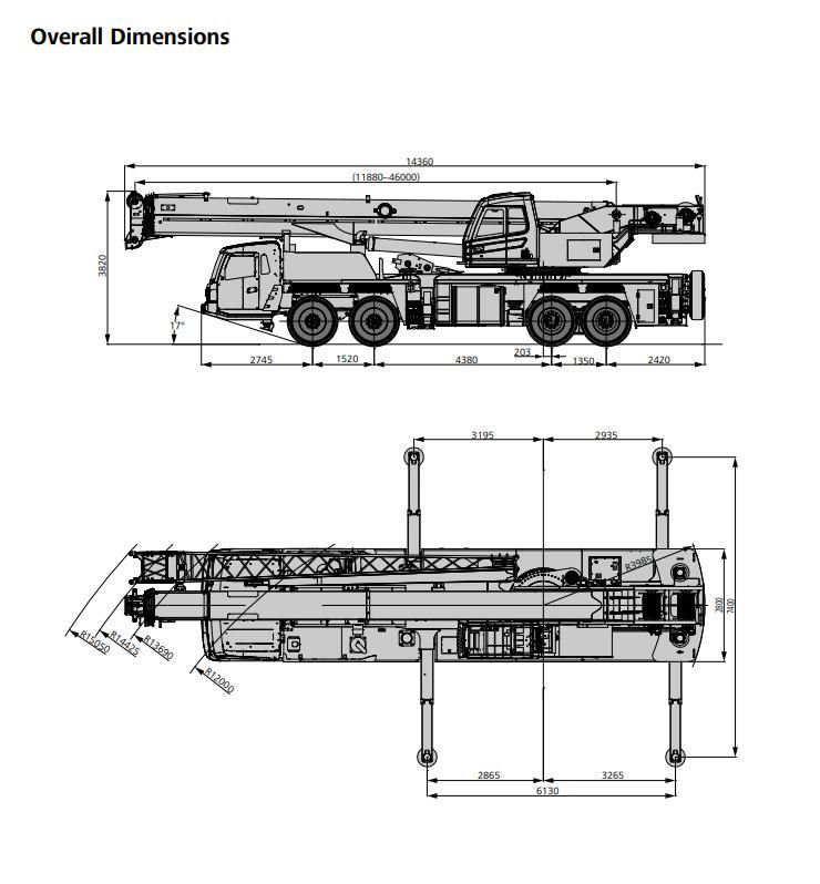 75 Ton Stc750s Truck Crane Mobile Cranes