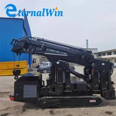 Discount 3 Ton Telescopic Spider Crane Mini Remote Control Crawler Crane