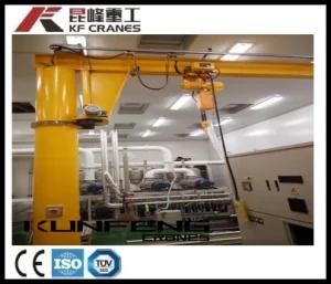 Free Standing Hand/Manual Jib Cantilever Crane with Electric Wire Rope Hoist