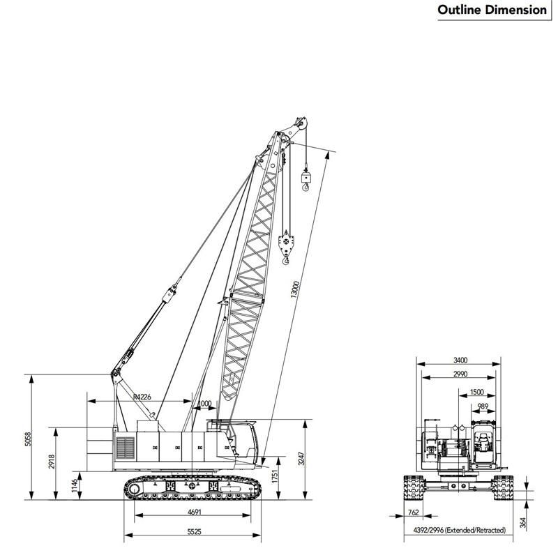 New Scc550A Hydraulic Boom Mini Pickup Truck Crane Competitive Price