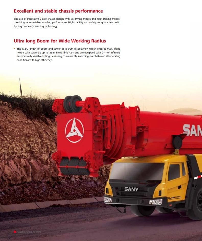Sac5000 500 Ton All Terrain Cranes Mobile Truck Cranes Factory Price