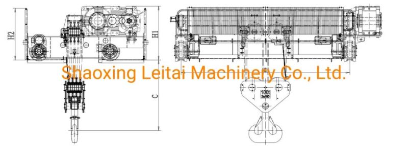 3.2 -63ton Warehouse Specialized Double Girder Crane with Electric Chain Hoist