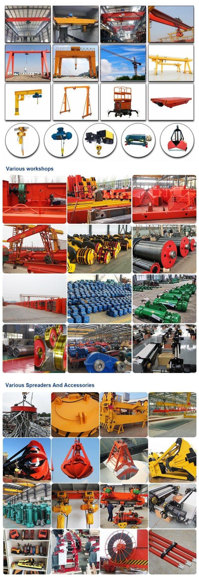 Mingdao Crane Brand Grab Bucket Overhead Crane with Best Price