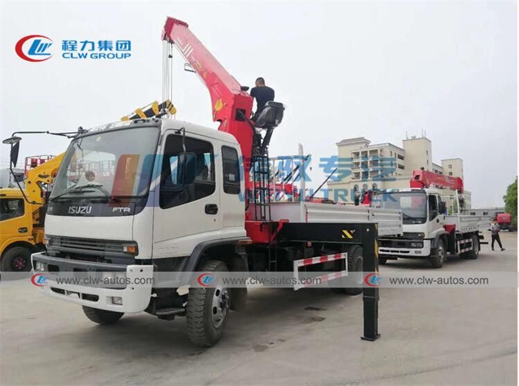 Isuzu Lorry Mounted Straight Arm 10tons Crane 10tons Truck Mounted Telescopic Boom Crane