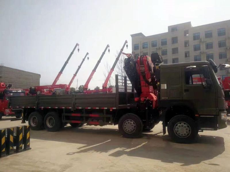 China HOWO Cheap Price with High Quality 14tons 16tons 20tons Construction Service Truck with Crane