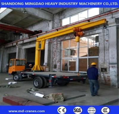 This Confirmed 2500kg Mobile Jib Crane with Electric Rotating Motor