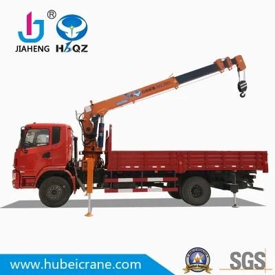 HBQZ Popular Market 8 Ton Telescopic truk mounted crane with 14.5m Boom hydraulic Crane