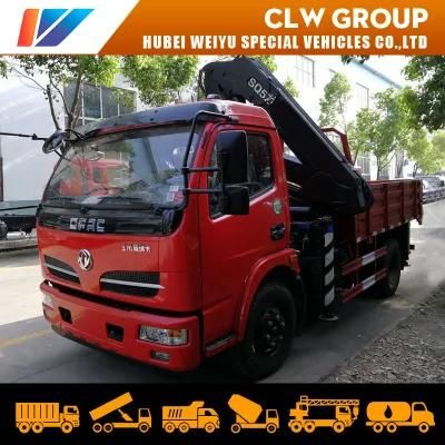 Dongfeng Utility Service Knuckle Boom Truck Crane 5tons Truck Mounted Crane