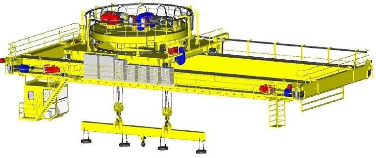 Rotation Type Electromagnetic Overhead Crane for Steel Plant