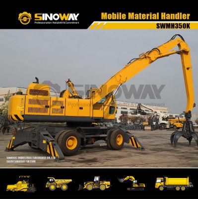 35ton Material Handling Excavator Machine for Scrap Metal Recycling