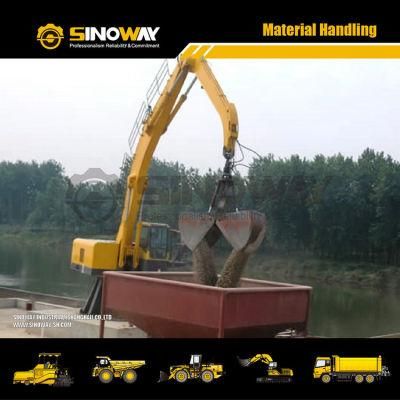 Hot Selling Stationary Material Handlers Sinoway Grapple Crane for Dock