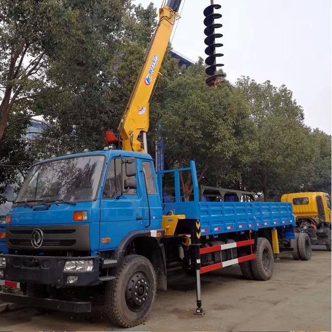 HOWO/Dongfeng/Isuzu Mobile Crane 6tons Telescopic Boom Truck Mounted Crane Construction Crane Truck with Drill Drill Pipe