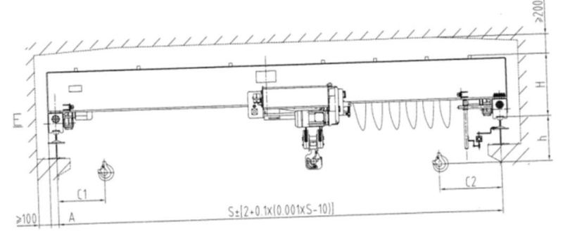 1-20t Fem Standard Electric Single Girder Overhead Traveling Crane